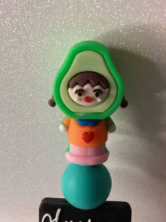 Avocado girl pen topper