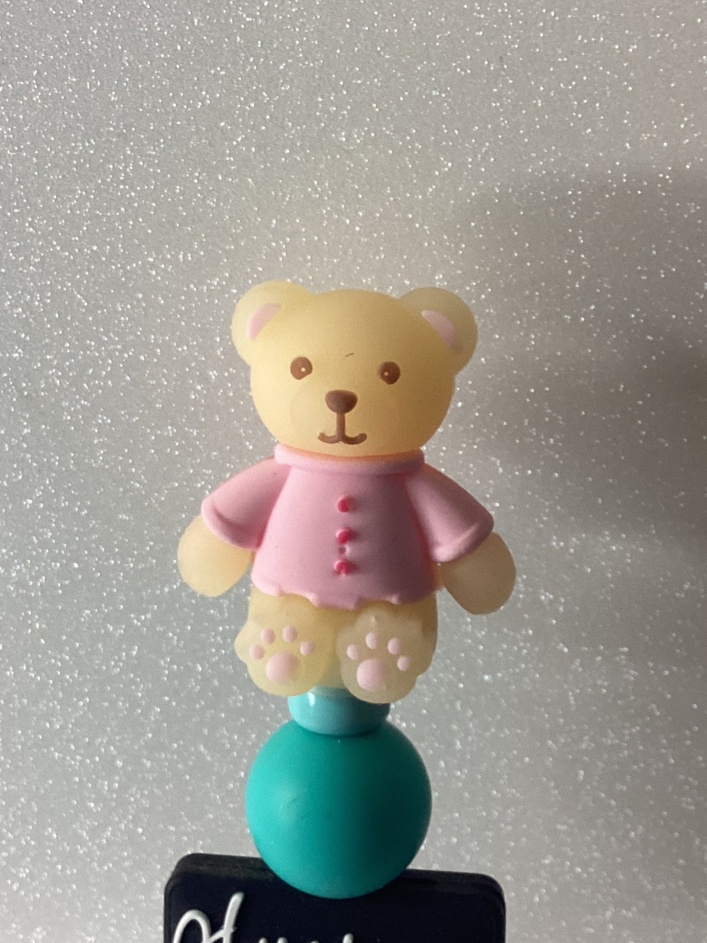 Teddy bear pen topper